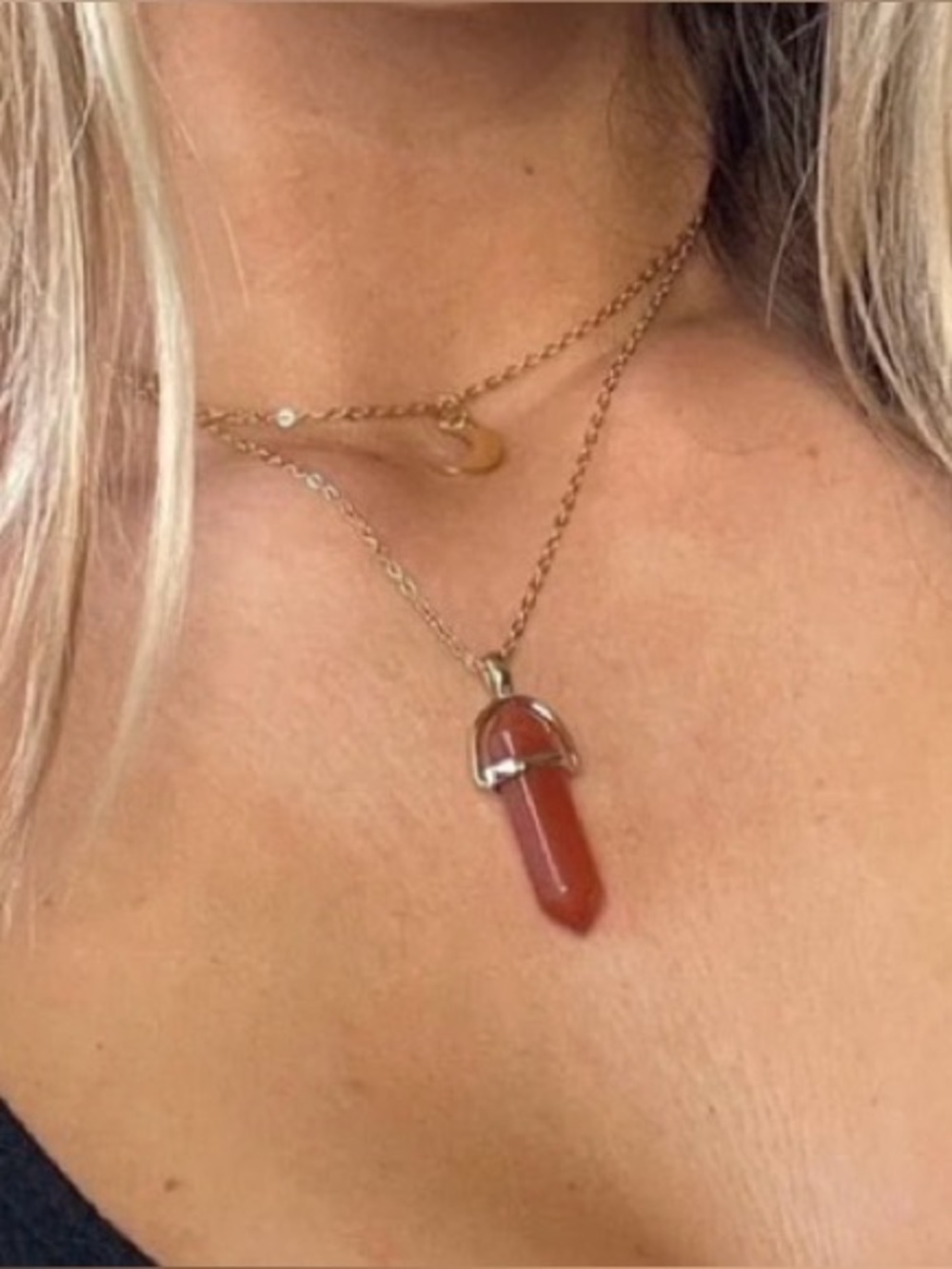 Crystal Babes Bad B*tch Carnelian Necklace